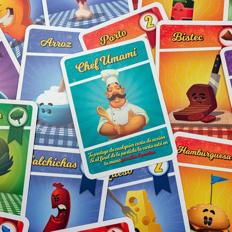 Chef Umami: cuatro ingredientes para cada cliente, descarte obligatorio cada ronda y el set collection gastronómico que castiga acumular