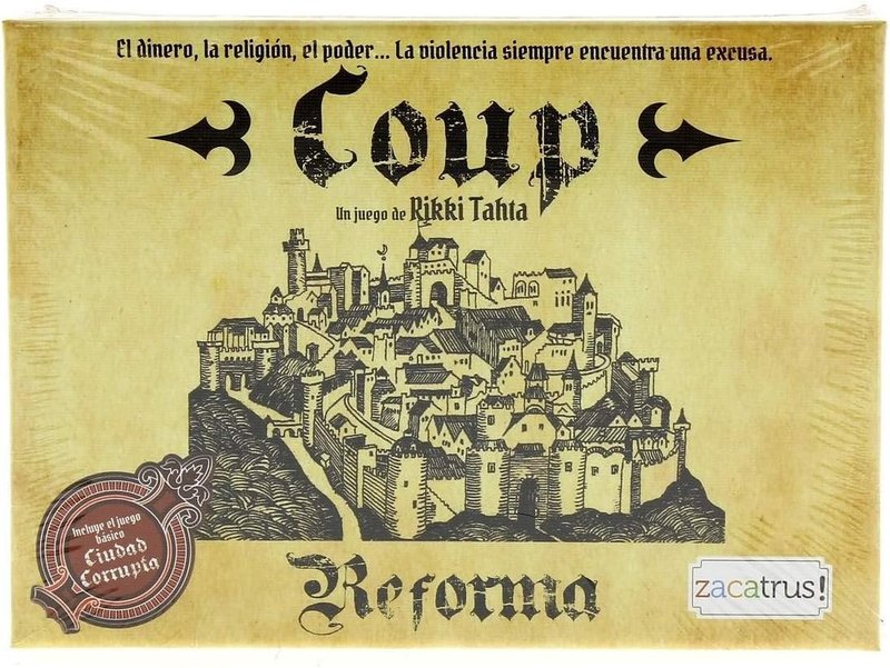 Coup: La Reforma — un quinto rol que cambia la economía del bluff, facciones que limitan a quién puedes atacar y el modo para diez jugadores que el juego base no podía soportar