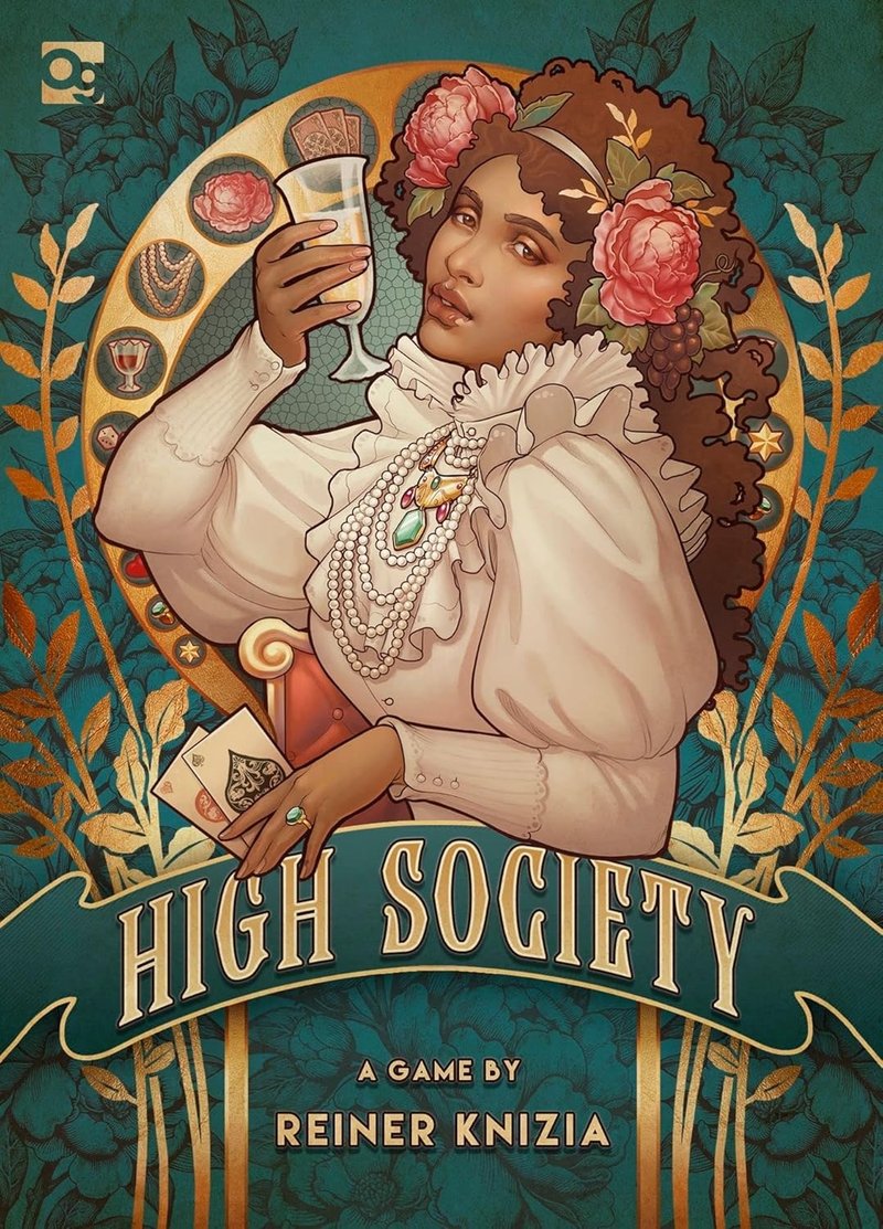High Society: once cartas de lujo, pujas que no se recuperan y el juego de subastas de Knizia donde quien gaste más dinero en total pierde aunque haya ganado más objetos