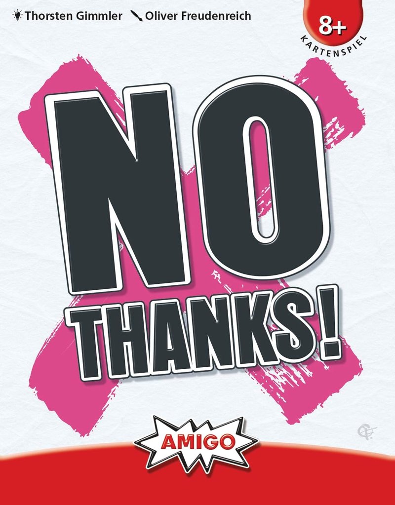 No Thanks!: una carta, una ficha o pasarla al siguiente y el filler de toma de cartas más elegante del catálogo en nueve palabras de reglas