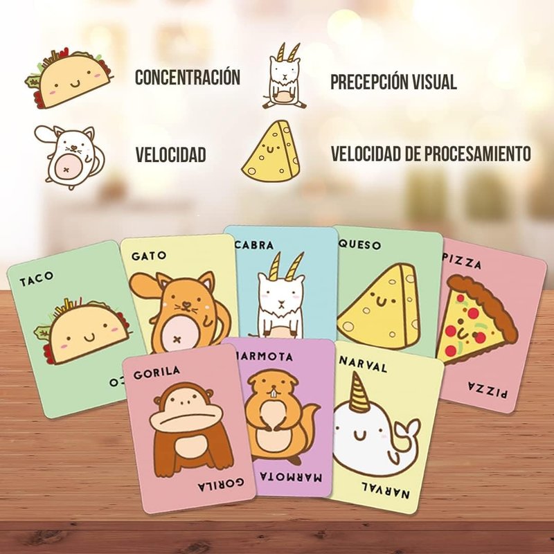 Taco Gato Cabra Queso Pizza: secuencia de cinco palabras, reflejos y el juego de cartas que se explica en un minuto y deja de jugarse cuando ya nadie puede más de reírse